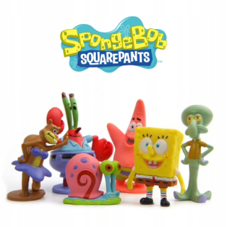 SPONGEBOB SquarePants figúrky, sada 6 kusov.